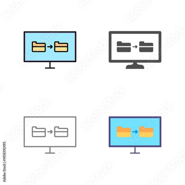 Obraz Unique File Sharing Vector Icon