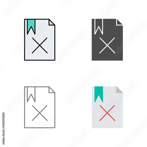 Obraz Unique Delete Vector Icon
