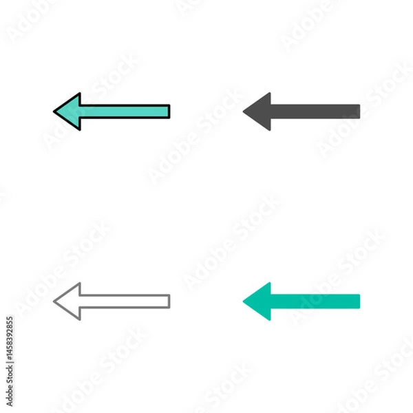 Obraz Unique Left Arrow Vector Icon
