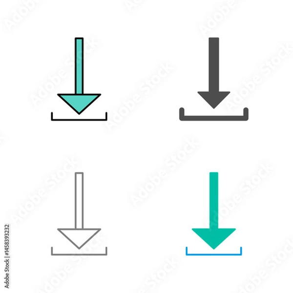 Obraz Unique Download Vector Icon