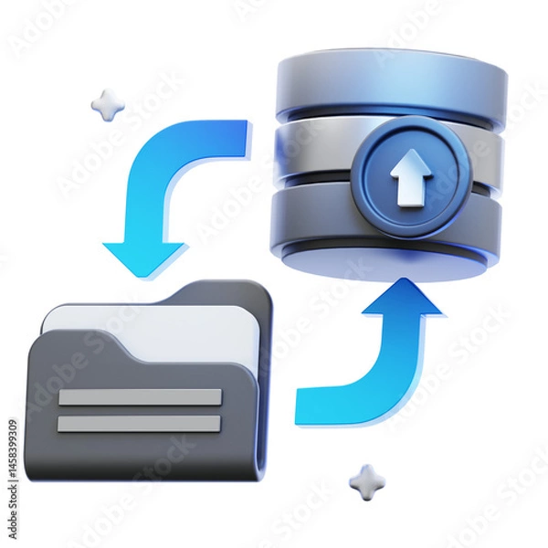 Fototapeta Data Backup 3D Illustration