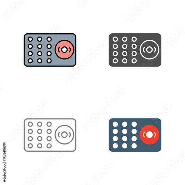 Fototapeta Unique Ring Alarm Vector Icon