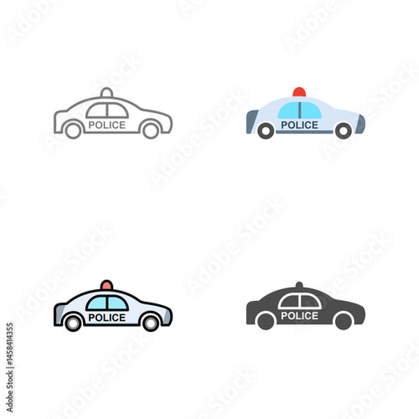Obraz Police Car Vector Icon