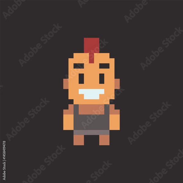 Fototapeta this is people in pixel art ,this item good for presentations,stickers, icons, t shirt design,game asset,logo and your project.