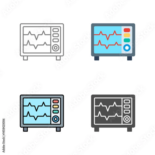 Obraz Heart Rate Monitor Vector Icon