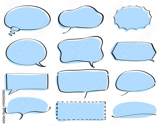 Fototapeta 手書きふきだしセット