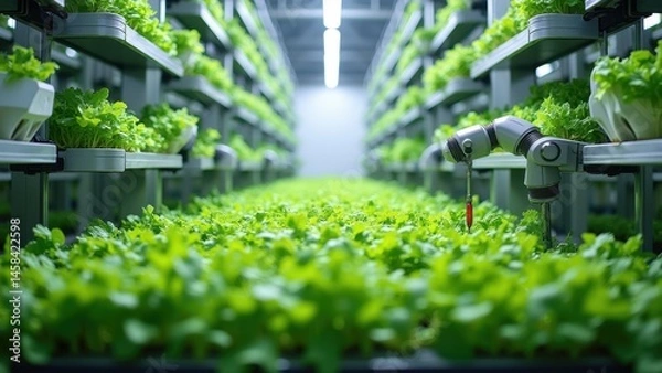 Obraz Advanced Controlled Vertical Hydroponic Farming System Technology