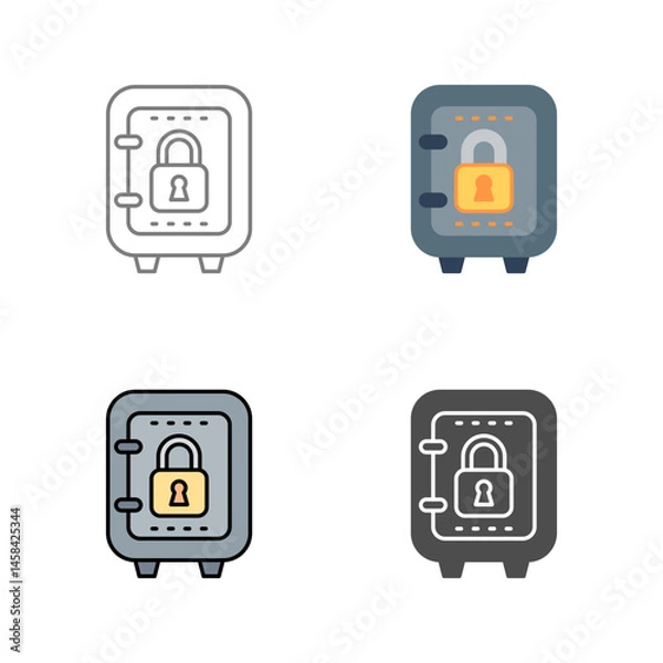 Obraz Safe Box Vector Icon