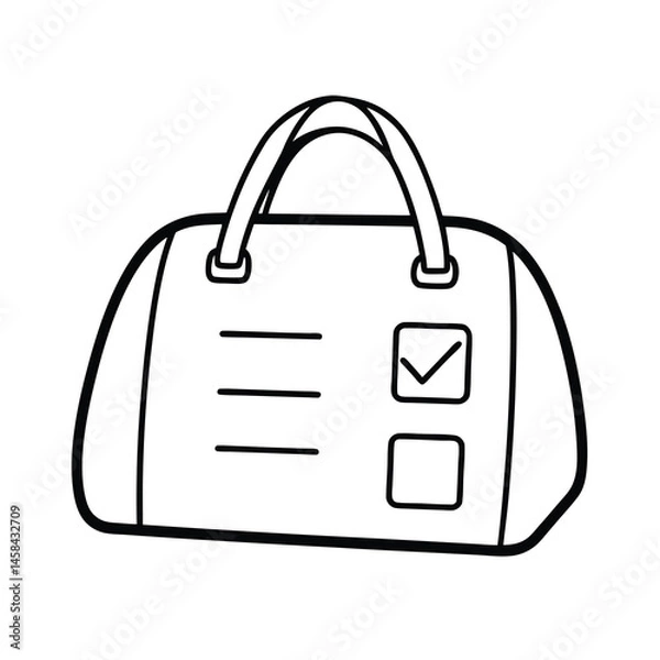 Fototapeta vector bag icon