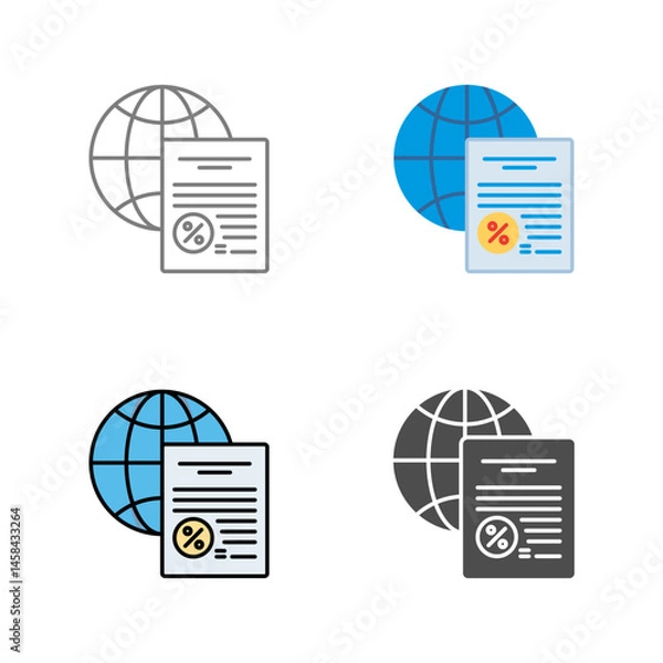 Obraz Global Vector Icon