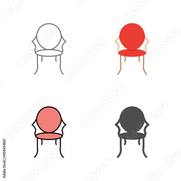 Obraz Ancient Chair Vector Icon
