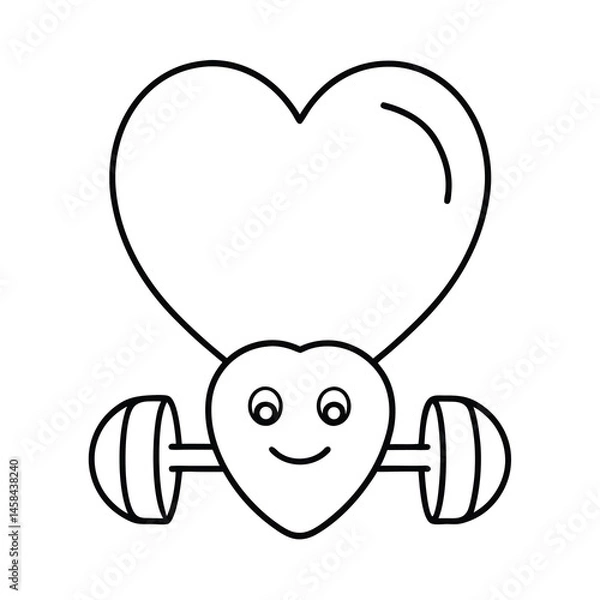 Fototapeta heart with headphones