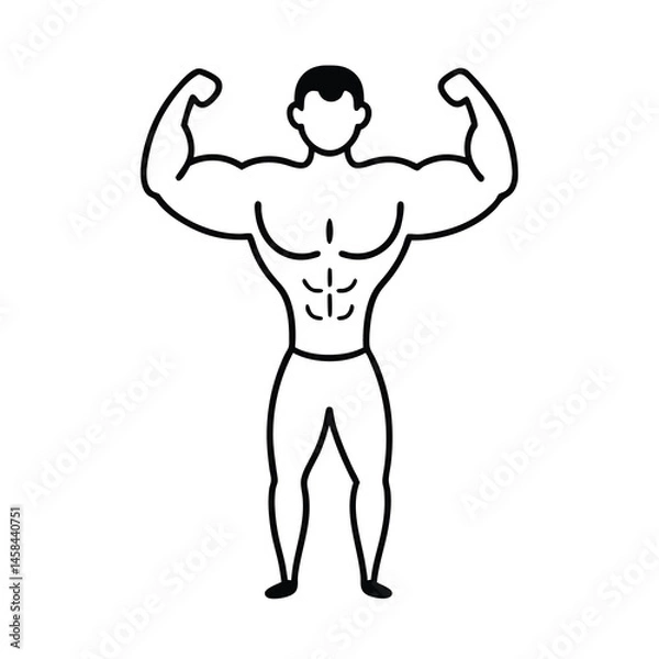Fototapeta illustration of a bodybuilder