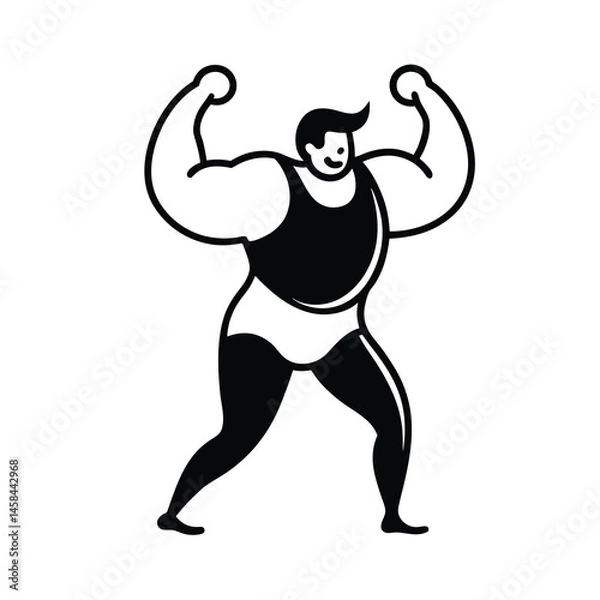 Fototapeta illustration of a man exercising