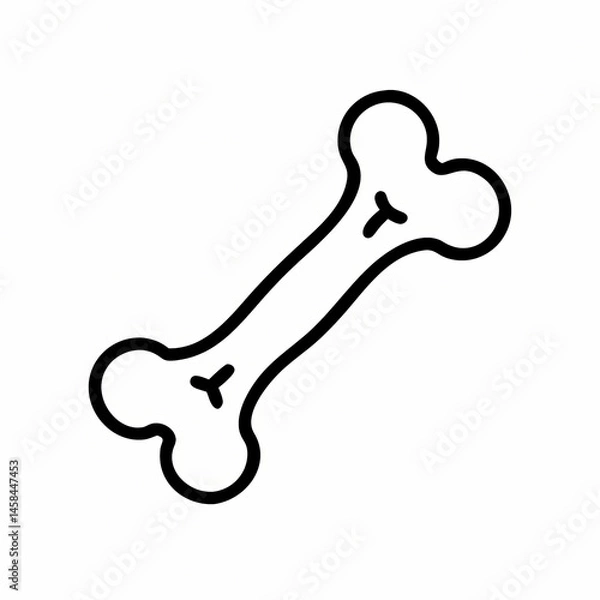 Obraz Cartoon Dog Bone Illustration