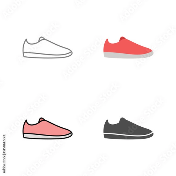 Obraz Casual Shoes Vector Icon