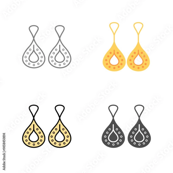 Obraz Earring Vector Icon