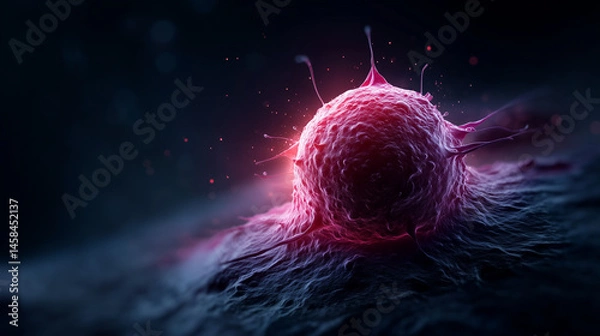 Fototapeta Cancer cell under a microscope