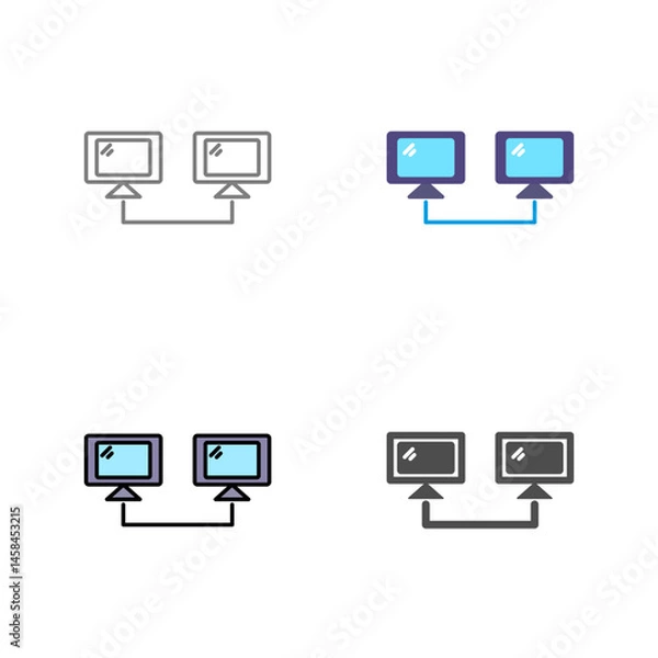 Fototapeta Connected Systems Vector Icon