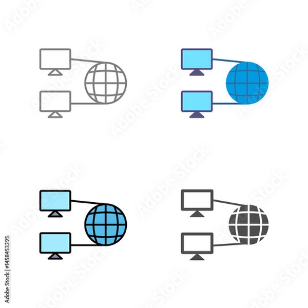 Fototapeta Internet Connectivity Vector Icon