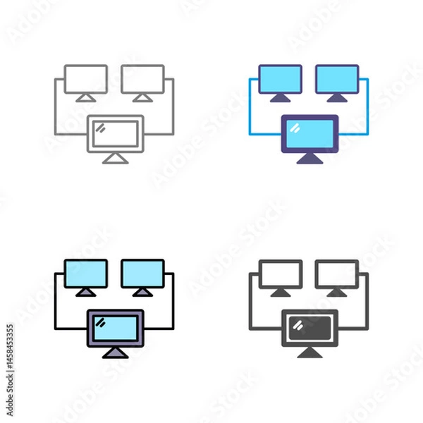 Fototapeta Connected Systems Vector Icon