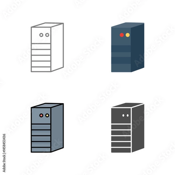 Fototapeta Server Network Vector Icon