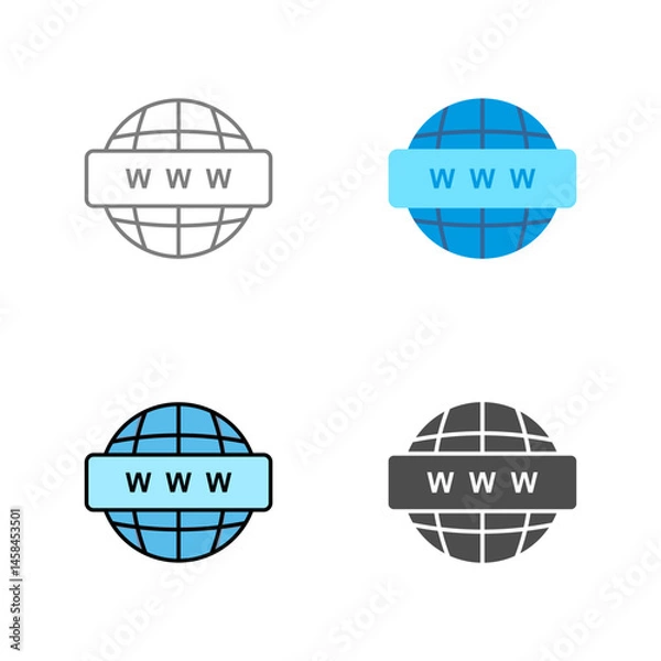 Fototapeta World Wide Web Vector Icon