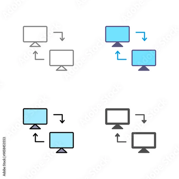 Fototapeta Sharing Systems Vector Icon