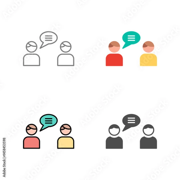 Fototapeta Chatting Vector Icon