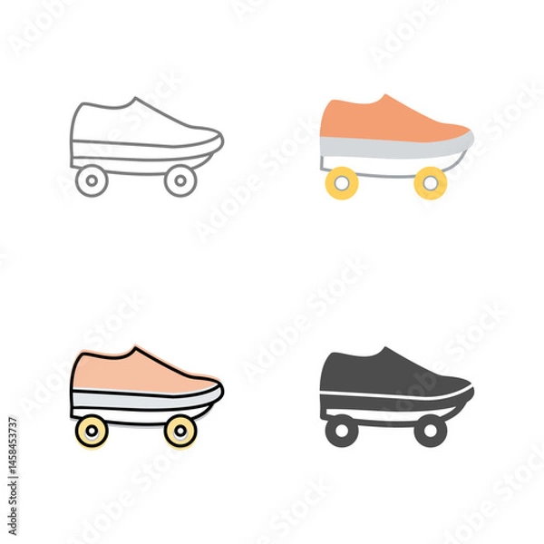 Fototapeta Skates Vector Icon