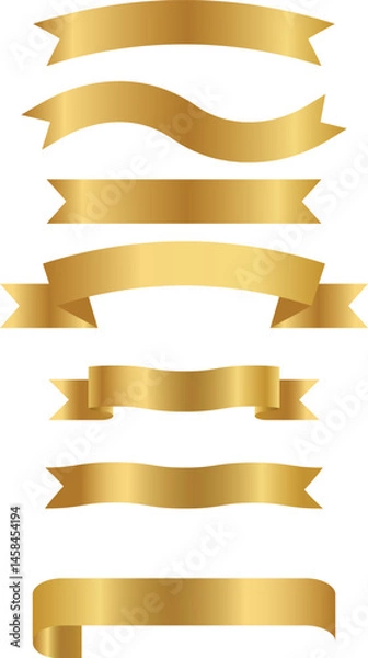 Fototapeta Golden ribbon elements