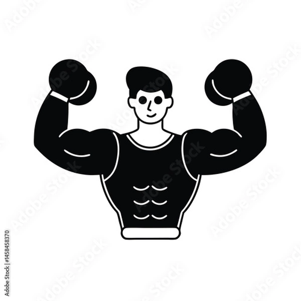 Fototapeta vector illustration of a cartoon man