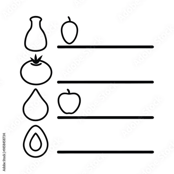 Fototapeta set of icons for spa