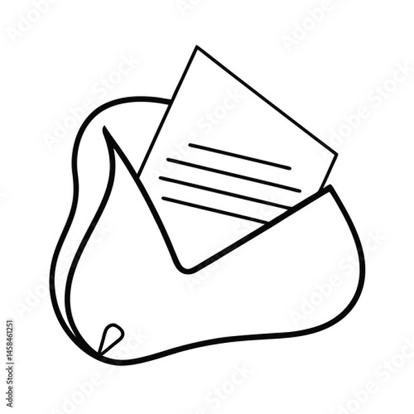 Fototapeta vector illustration of a letter