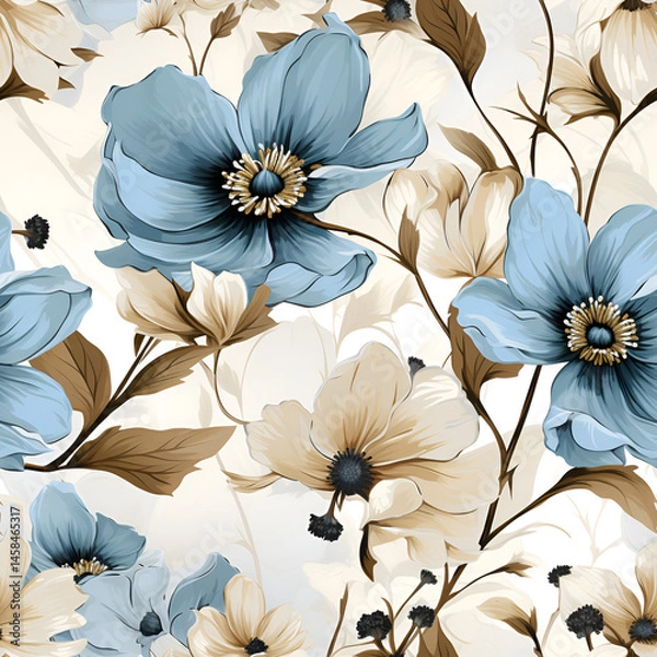 Obraz seamless background with flowers 
