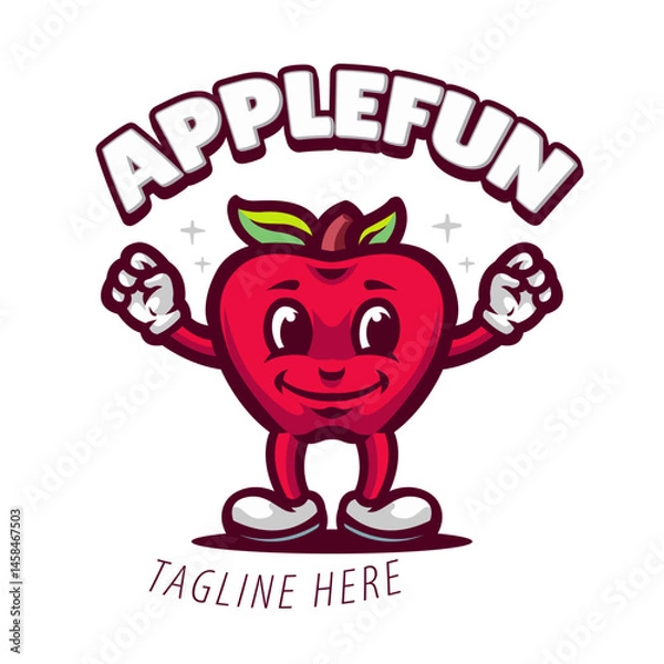 Obraz Apple Fun Cartoon Logo