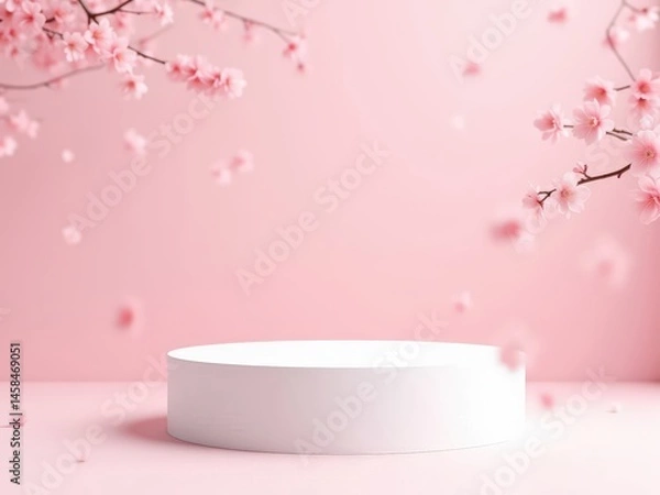Obraz Spring Podium with Cherry Blossoms