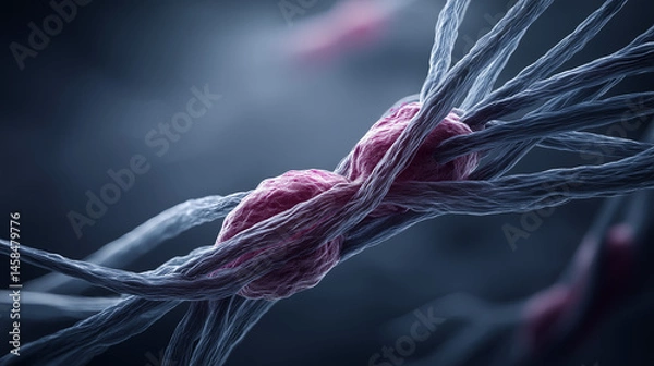 Obraz Filamentous Ebola virus particles with thread-like morphology and glycoprotein spikes