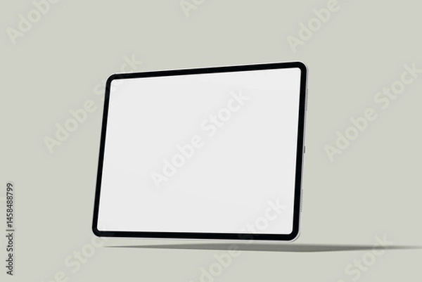 Obraz Realistic floating tablet blank mockup