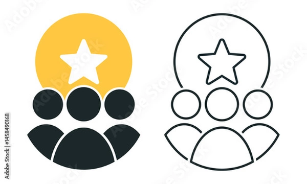 Fototapeta Customer satisfaction icon. favorite, experience symbol. Illustration vector