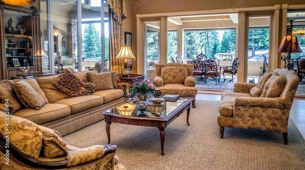 Obraz Luxurious living room with expansive views