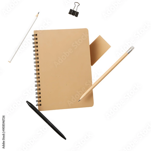 Fototapeta notebook and pen