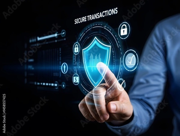 Fototapeta Securing Online Transactions A Guide to Safe and Secure Digital Payments and Protecting Your Financial Data