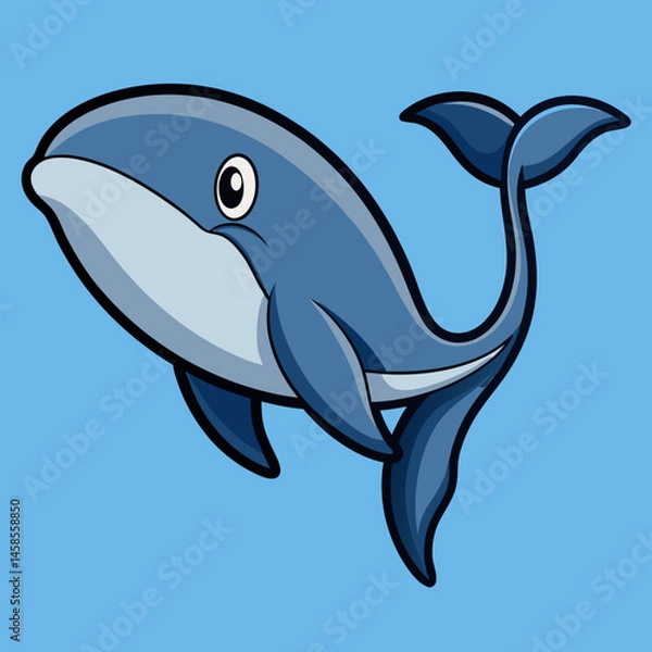 Obraz vector illustration of a whale