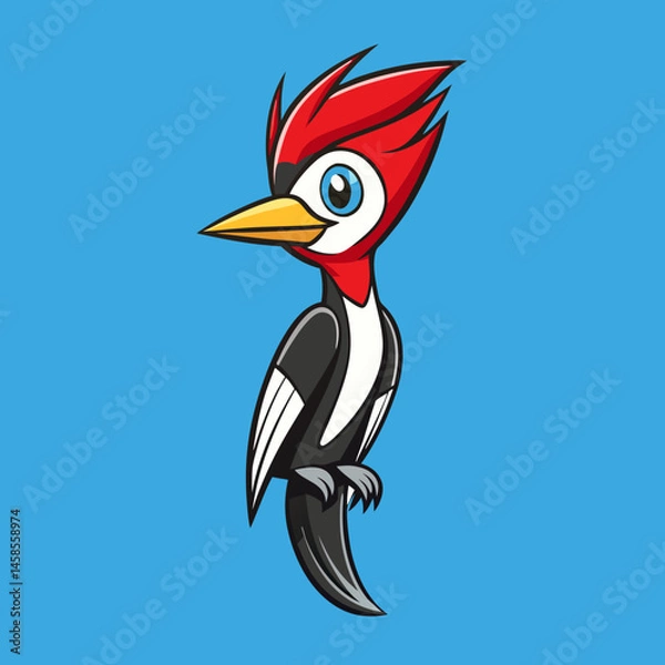 Obraz woodpecker   cartoon vector