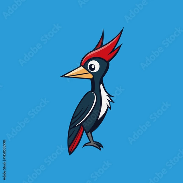 Obraz woodpecker   cartoon vector