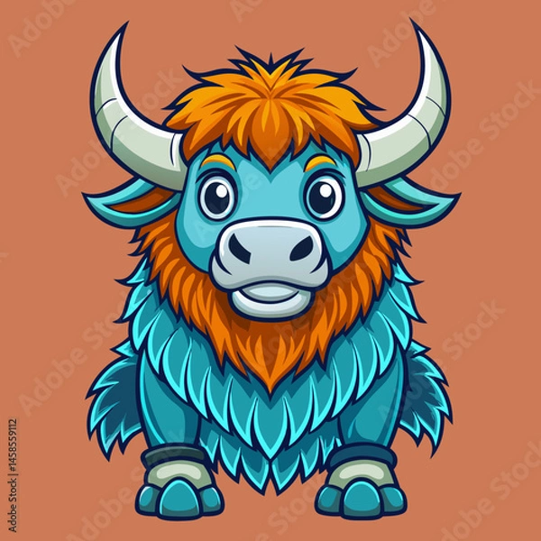 Obraz yak cartoon vector