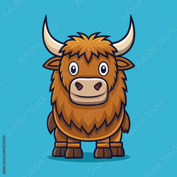 Obraz yak cartoon vector