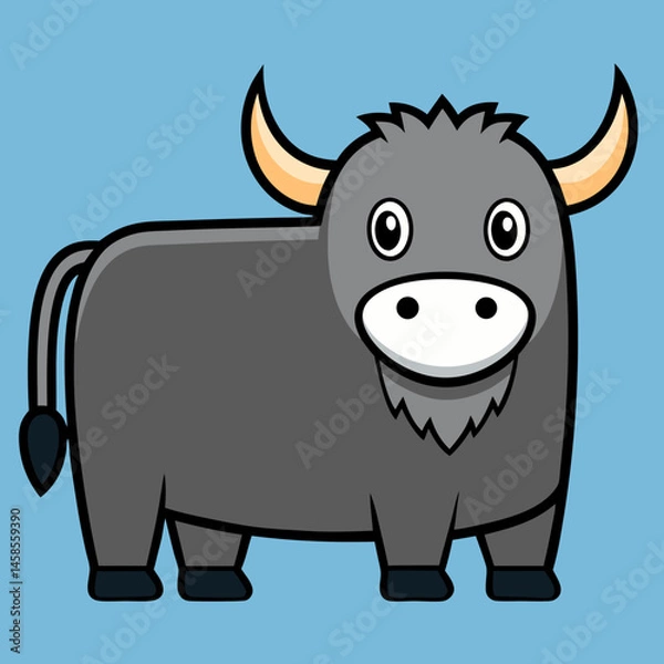 Obraz yak cartoon vector