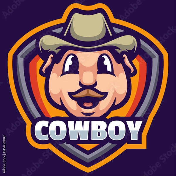Obraz Cowboy Mascot Logo